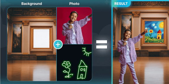 AI Photo Booth Rentertain Draw Example