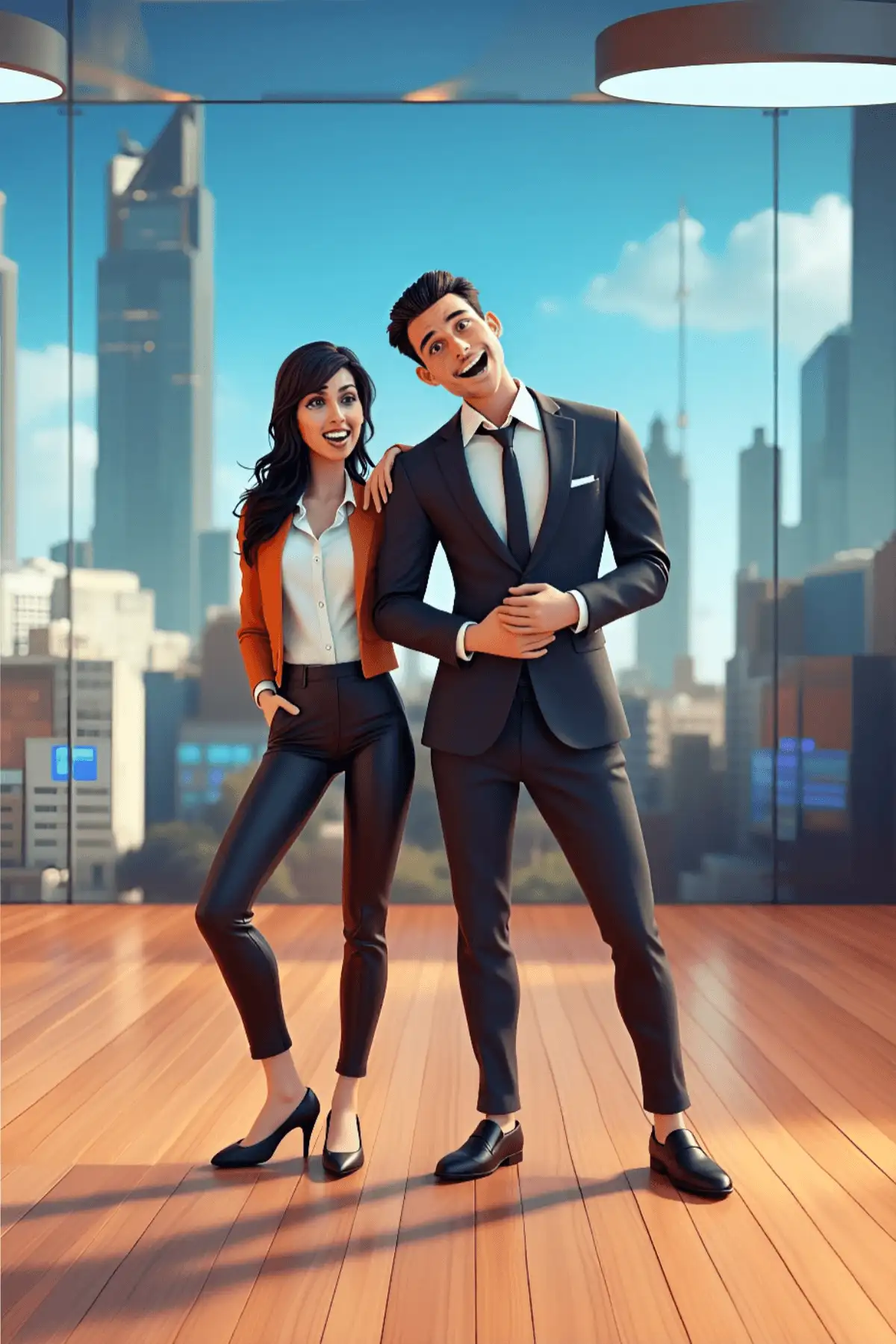 AI Photo Booth 3D Couple Office