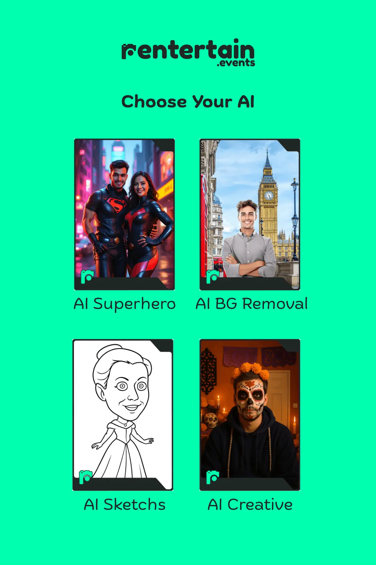 AI Photo Booth Branded Interface