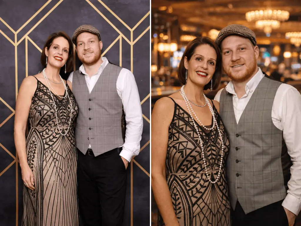 AI Photo Booth Casino Gala Couple